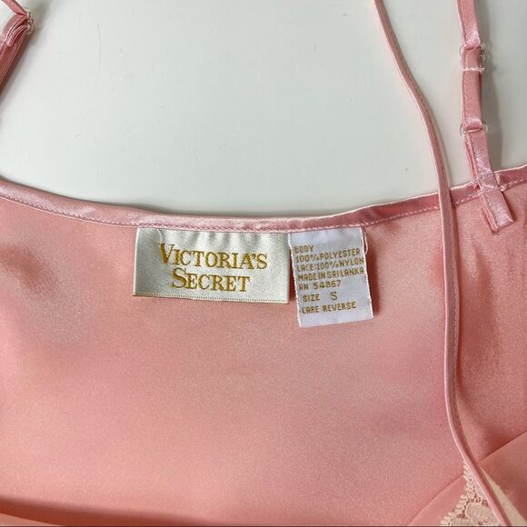 Victoria’s Secret Vintage 80s 90 Gold Label Satin Silky Cami Panty Set S M Retro - Picture 6 of 16